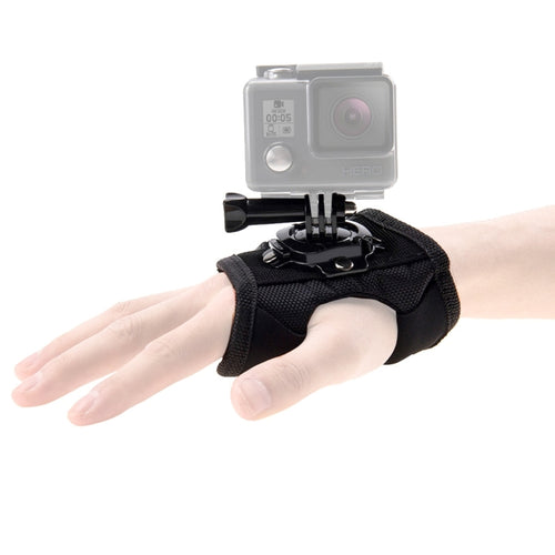 PULUZ 360 Degree Rotation Glove Style Palm Strap Mount Band for GoPro, Insta360, DJI and Other Action Cameras - HoMEdemic™ 