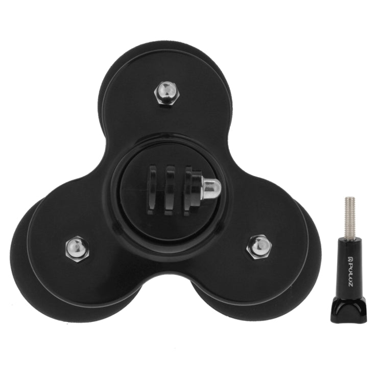 PULUZ Triangle Suction Cup Mount with Screw for GoPro, Insta360, DJI and Other Action Cameras(Black) - HoMEdemic™ 