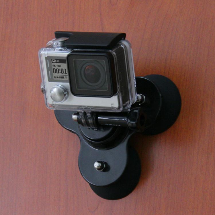 PULUZ Triangle Suction Cup Mount with Screw for GoPro, Insta360, DJI and Other Action Cameras(Black) - HoMEdemic™ 