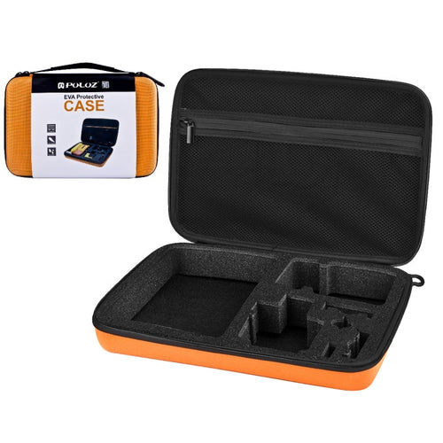 PULUZ Waterproof Carrying and Travel Case for for GoPro, Insta360, DJI and Other Action Cameras Accessories, Large Size: 32cm x 22cm x 7cm(Orange) - HoMEdemic™ 