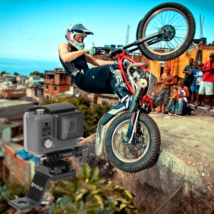 PULUZ Fixed Metal Motorcycle Holder Mount for GoPro, Insta360, DJI and Other Action Cameras(Black) - HoMEdemic™ 