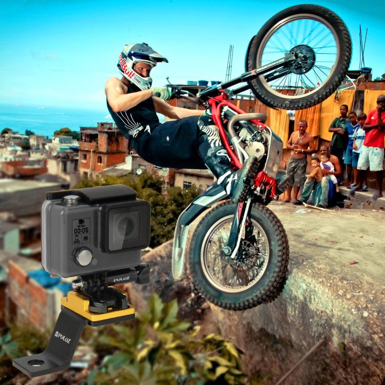 PULUZ Fixed Metal Motorcycle Holder Mount for GoPro, Insta360, DJI and Other Action Cameras(Gold) - HoMEdemic™ 