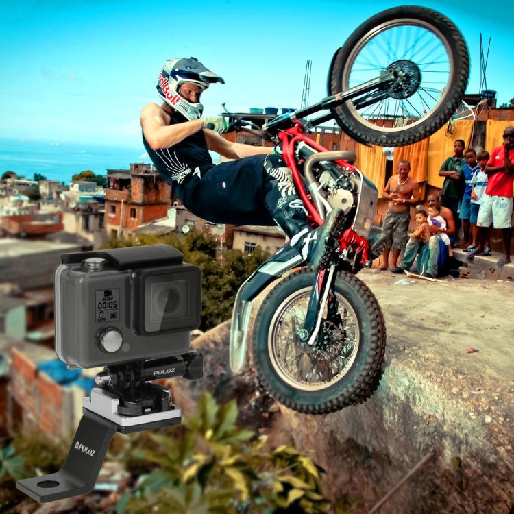 PULUZ Fixed Metal Motorcycle Holder Mount for GoPro, Insta360, DJI and Other Action Cameras(Silver) - HoMEdemic™ 