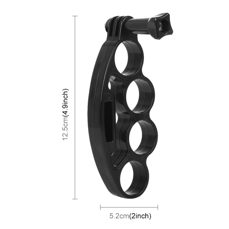 PULUZ Handheld Plastic Knuckles Fingers Grip Ring Monopod Tripod Mount with Thumb Screw for GoPro, Insta360, DJI and Other Action Cameras(Black) - HoMEdemic™ 