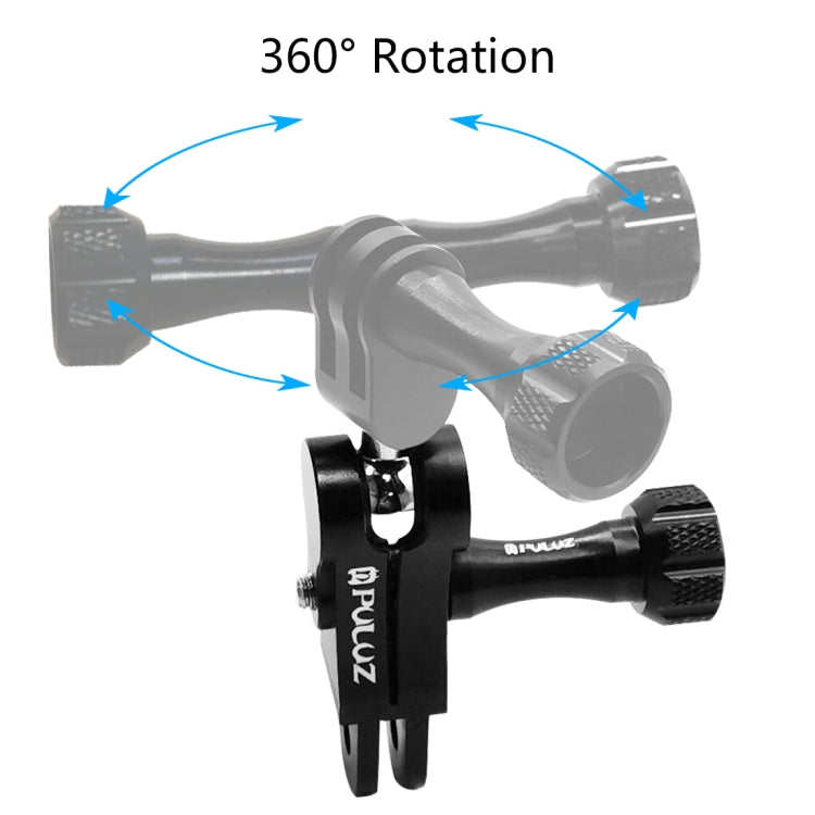 PULUZ CNC Aluminum Ball Joint Mount with 2 Long Screws for GoPro, Insta360, DJI and Other Action Cameras(Black) - HoMEdemic™ 