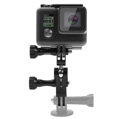 PULUZ CNC Aluminum Ball Joint Mount with 2 Long Screws for GoPro, Insta360, DJI and Other Action Cameras(Black) - HoMEdemic™ 