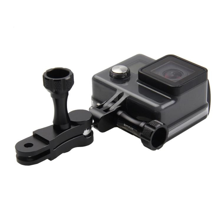 PULUZ CNC Aluminum Ball Joint Mount with 2 Long Screws for GoPro, Insta360, DJI and Other Action Cameras(Black) - HoMEdemic™ 