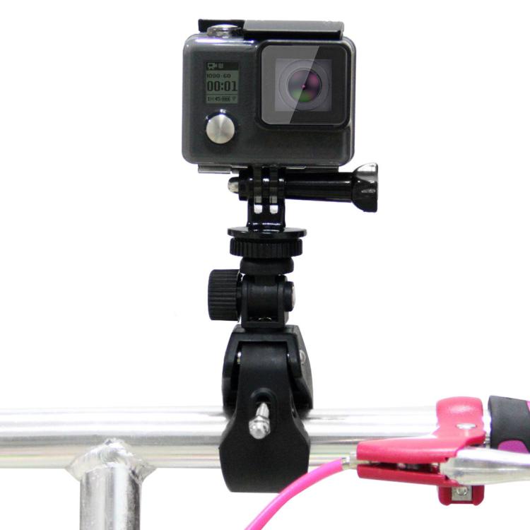 PULUZ Motorcycle Bicycle Handlebar Holder with Tripod Mount & Screw for GoPro, Insta360, DJI and Other Action Cameras(Black) - HoMEdemic™ 