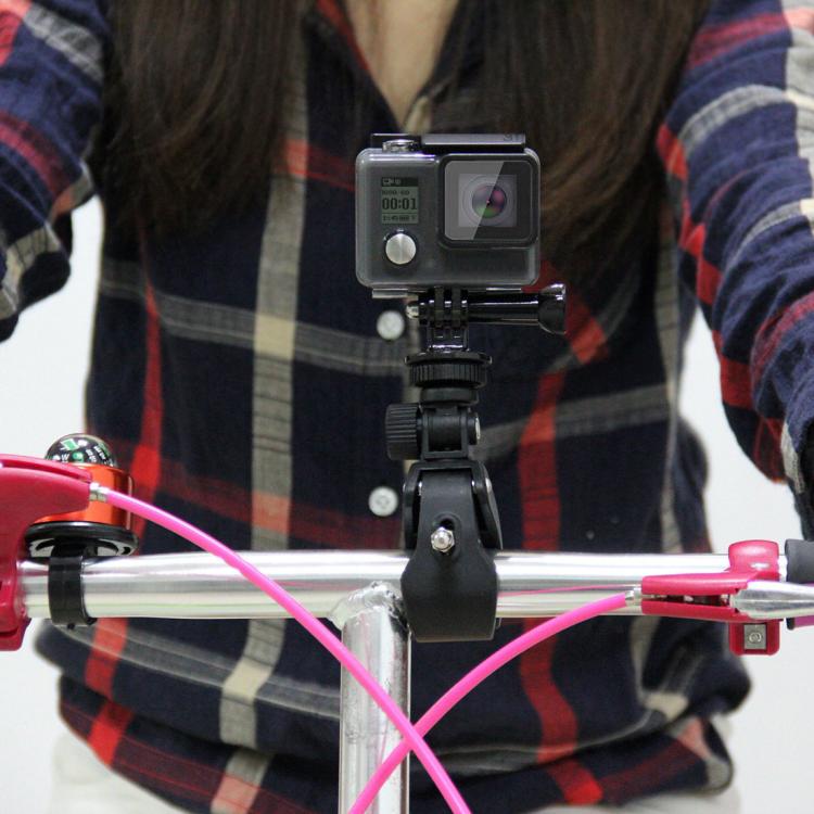 PULUZ Motorcycle Bicycle Handlebar Holder with Tripod Mount & Screw for GoPro, Insta360, DJI and Other Action Cameras(Black) - HoMEdemic™ 