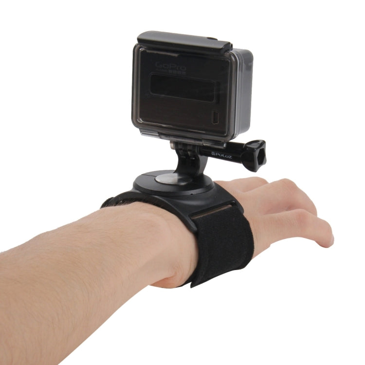 PULUZ 3 in 1 Hand Wrist Arm Leg Straps 360-degree Rotation Mount for GoPro, Insta360, DJI and Other Action Cameras(Black) - HoMEdemic™ 