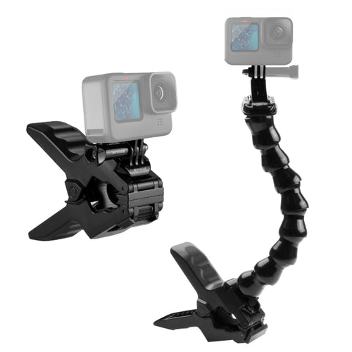 PULUZ Action Sports Cameras Jaws Flex Clamp Mount for GoPro, Insta360, DJI and Other Action Cameras - HoMEdemic™ 