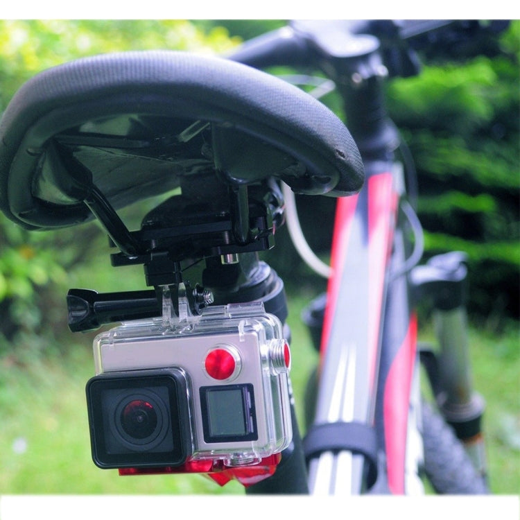 PULUZ Aluminium Alloy Bike Seat Cushion Mount for for GoPro Hero12 Black / Hero11 /10 /9 /8 /7 /6 /5, Insta360 Ace / Ace Pro, DJI Osmo Action 4 and Other Action Cameras(Red) - HoMEdemic™ 