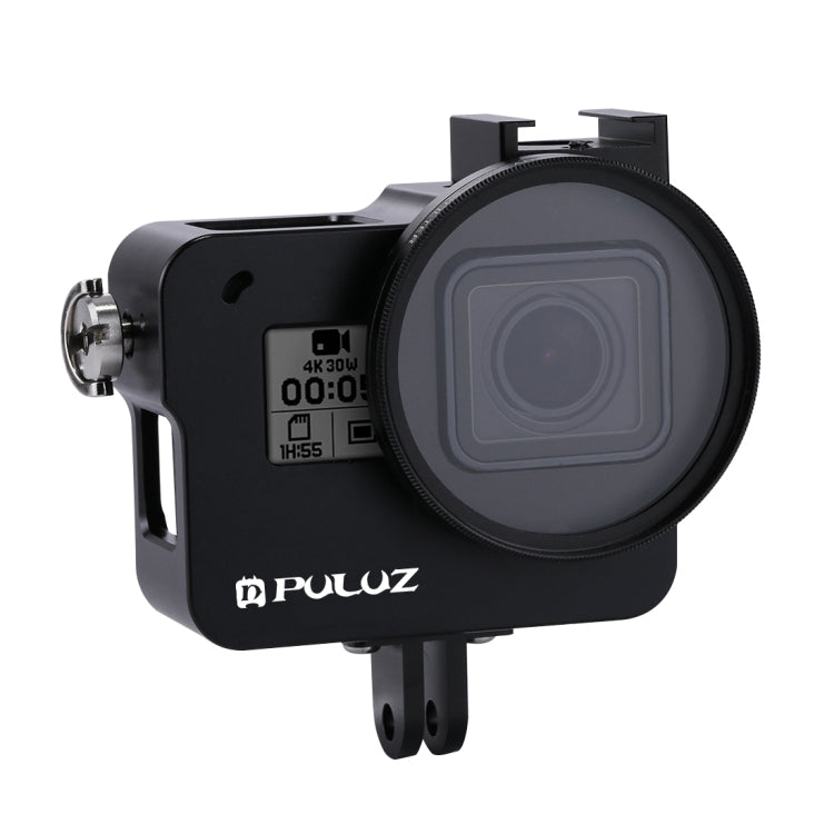 PULUZ Housing Shell CNC Aluminum Alloy Protective Cage with 52mm UV Lens for GoPro HERO(2018) /7 Black /6 /5(Black) - HoMEdemic™ 