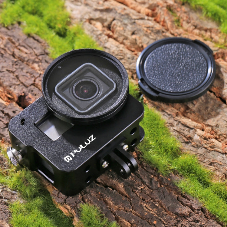 PULUZ Housing Shell CNC Aluminum Alloy Protective Cage with 52mm UV Lens for GoPro HERO(2018) /7 Black /6 /5(Black) - HoMEdemic™ 