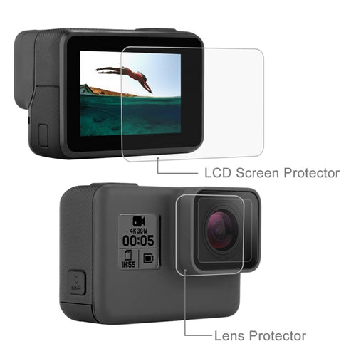 PULUZ  Lens HD Screen Protector + LCD Display Tempered Glass Film for GoPro HERO7 Black /HERO7 Silver / HERO7 White /6 /5 - HoMEdemic™ 