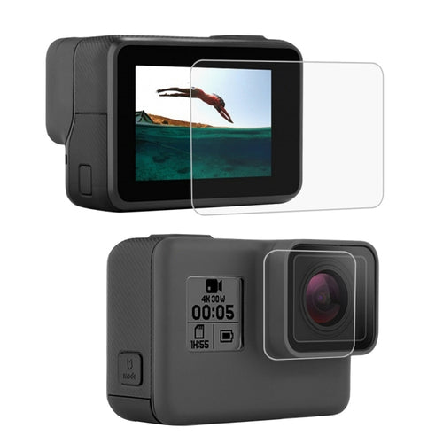 PULUZ  Lens HD Screen Protector + LCD Display Tempered Glass Film for GoPro HERO7 Black /HERO7 Silver / HERO7 White /6 /5 - HoMEdemic™ 