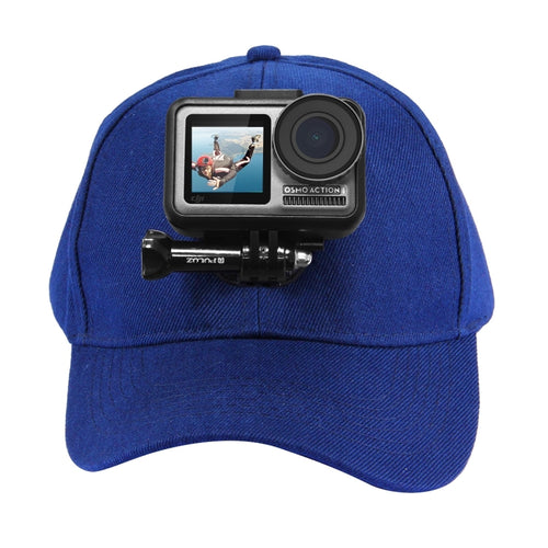 PULUZ Baseball Hat with J-Hook Buckle Mount & Screw for GoPro, DJI OSMO Action and Other Action Cameras(Blue) - HoMEdemic™ 