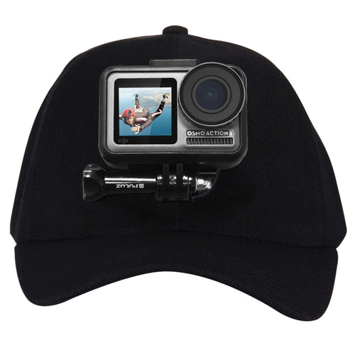 PULUZ Baseball Hat with J-Hook Buckle Mount & Screw for GoPro, DJI OSMO Action and Other Action Cameras(Black) - HoMEdemic™ 