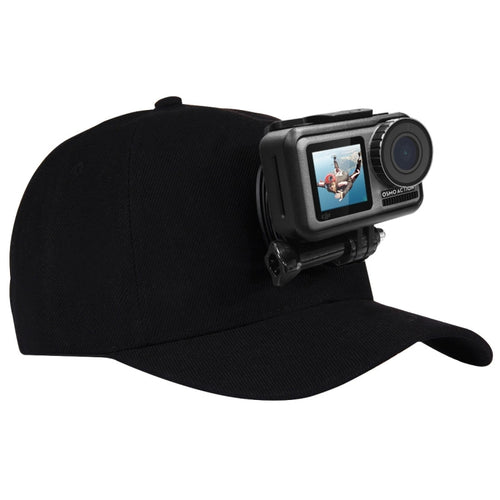 PULUZ Baseball Hat with J-Hook Buckle Mount & Screw for GoPro, DJI OSMO Action and Other Action Cameras(Black) - HoMEdemic™ 