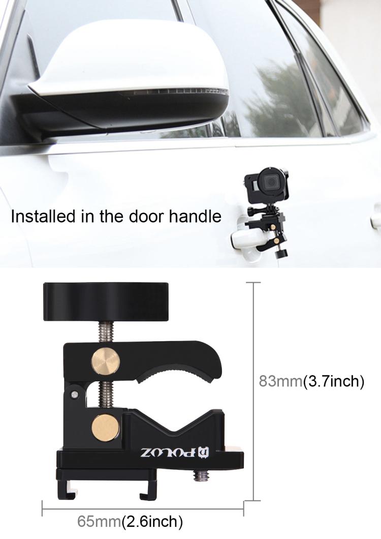 PULUZ Aluminium Alloy Mount Universal Fixing Clamp for GoPro, Insta360, DJI and Other Action Cameras - HoMEdemic™ 