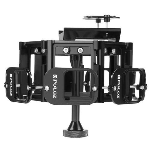 PULUZ  8 in 1 All View Panorama Frame CNC Aluminum Alloy Protective Cage with Screw for GoPro HERO7 /6 /5(Black) - HoMEdemic™ 