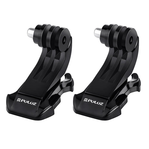 2 PCS PULUZ Black Vertical Surface J-Hook Buckle Mount Set for PULUZ Action Sports Cameras Jaws Flex Clamp Mount for GoPro, Insta360, DJI and Other Action Cameras(Black) - HoMEdemic™ 