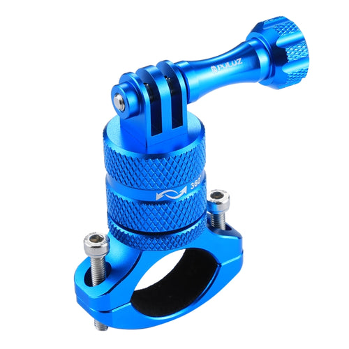 PULUZ 360 Degree Rotation Bike Aluminum Handlebar Adapter Mount with Screw for GoPro, Insta360, DJI and Other Action Cameras(Blue) - HoMEdemic™ 