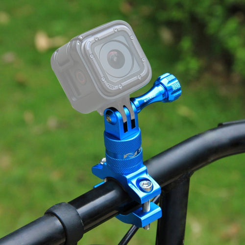 PULUZ 360 Degree Rotation Bike Aluminum Handlebar Adapter Mount with Screw for GoPro, Insta360, DJI and Other Action Cameras(Blue) - HoMEdemic™ 