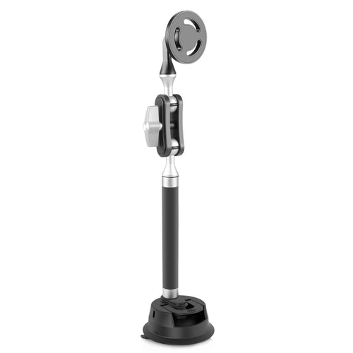 PULUZ Car Suction Cup Arm Mount Phone Tablet Magnetic Holder with Phone Clamp (Black) - HoMEdemic™ 