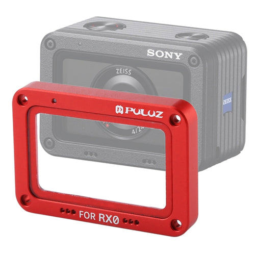 PULUZ Aluminum Alloy Flame + Tempered Glass Lens Protector for Sony RX0 / RX0 II, with Screws and Screwdrivers(Red) - HoMEdemic™ 