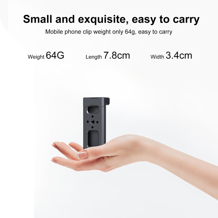 PULUZ Cold Shoes Aluminum Alloy Phone Clamp Holder Bracket(Black) - HoMEdemic™ 