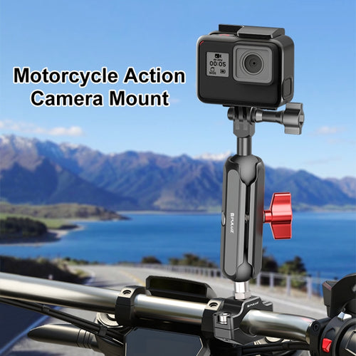 PULUZ Motorcycle Rearview Medium Clamp CNC Metal Magic Arm Rod Mount - HoMEdemic™ 