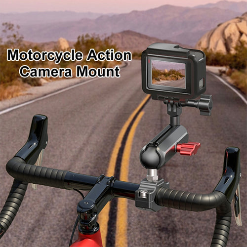 PULUZ Motorcycle Rearview Large Clamp CNC Metal Magic Arm Rod Mount - HoMEdemic™ 