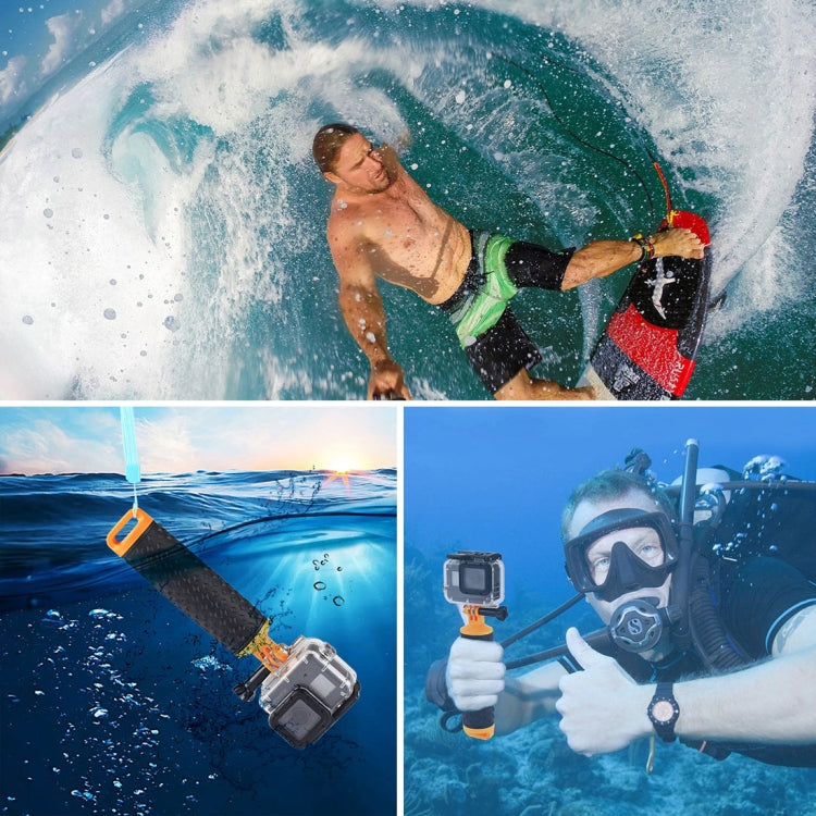 PULUZ Floating Handle Hand Grip Buoyancy Rods with Strap for GoPro HERO10 Black / HERO9 Black / HERO8 Black / HERO7 /6 /5 /5 Session /4 Session /4 /3+ /3 /2 /1, Xiaoyi and Other Action Cameras(Orange) - HoMEdemic™ 