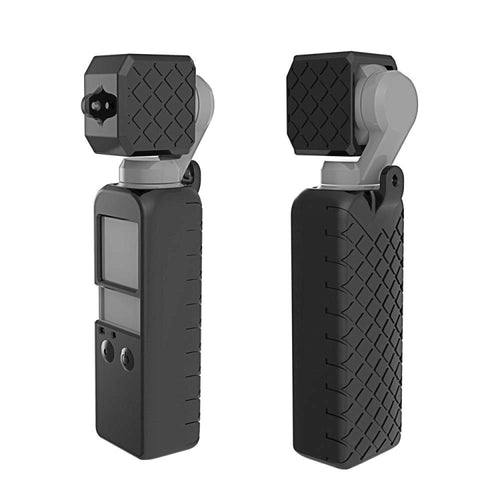 PULUZ  2 in 1 Diamond Texture Silicone Cover Case Set for DJI OSMO Pocket(Black) - HoMEdemic™ 