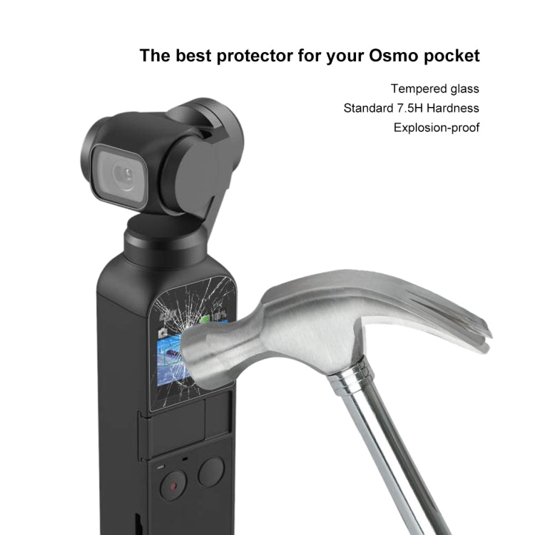 PULUZ 9H 2.5D HD Tempered Glass Lens Protector + Screen Film for DJI OSMO Pocket Gimbal - HoMEdemic™ 