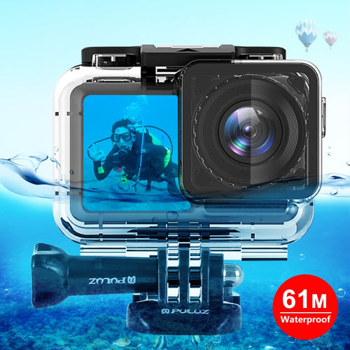 PULUZ 61m Underwater Waterproof Housing Diving Case for DJI Osmo Action, with Buckle Basic Mount & Screw - HoMEdemic™ 