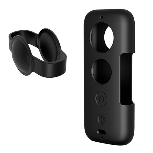 PULUZ Silicone Protective Case with Lens Cover for Insta360 ONE X(Black) - HoMEdemic™ 