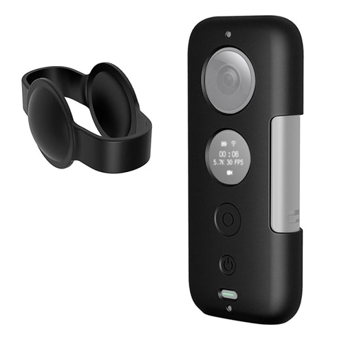 PULUZ Silicone Protective Case with Lens Cover for Insta360 ONE X(Black) - HoMEdemic™ 