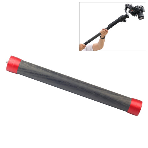 PULUZ Carbon Fiber Extension Monopod Pole Rod Extendable Stick for DJI / MOZA / Feiyu V2 / Zhiyun G5 / SPG Gimbal, Length: 35cm(Red) - HoMEdemic™ 