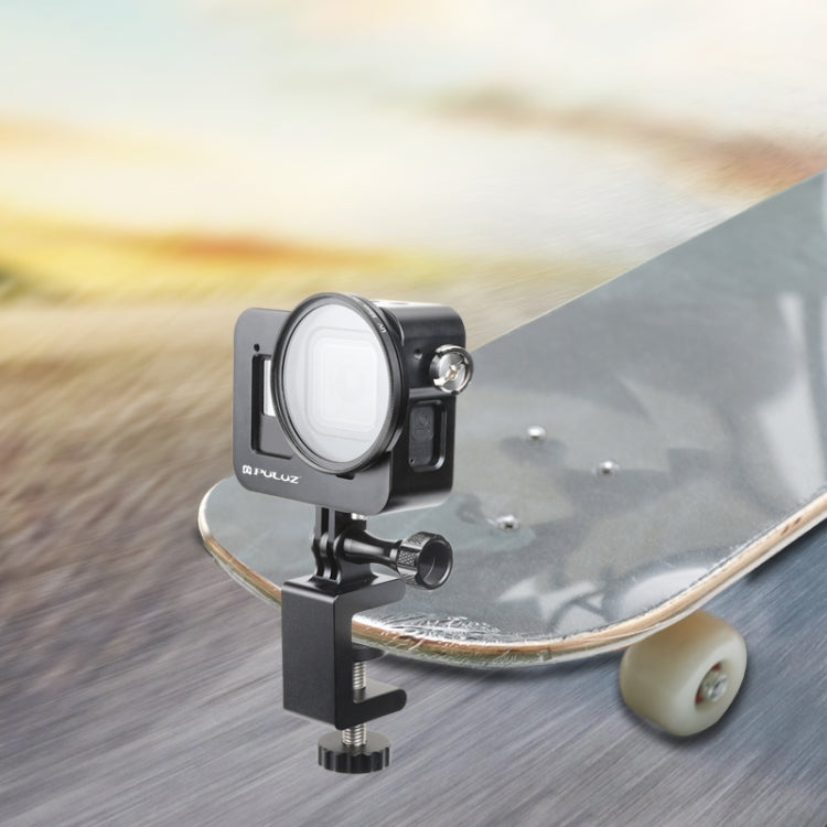PULUZ Housing Shell CNC Aluminum Alloy Protective Cage with 52mm UV Lens for GoPro HERO8 Black(Black) - HoMEdemic™ 