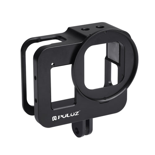 PULUZ Housing Shell CNC Aluminum Alloy Protective Cage with 52mm UV Lens for GoPro HERO8 Black(Black) - HoMEdemic™ 