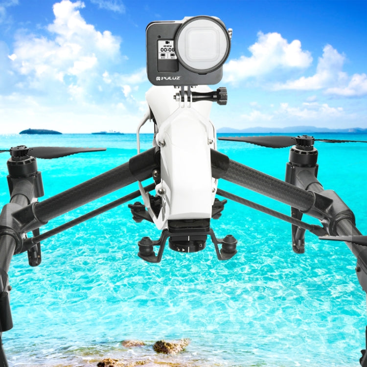 PULUZ Housing Shell CNC Aluminum Alloy Protective Cage with 52mm UV Lens for GoPro HERO8 Black(Black) - HoMEdemic™ 