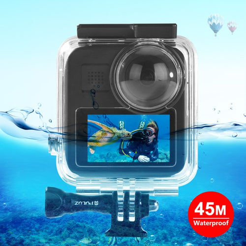 PULUZ 45m Underwater Waterproof Housing Diving Case for GoPro MAX, with Buckle Basic Mount & Screw - HoMEdemic™ 