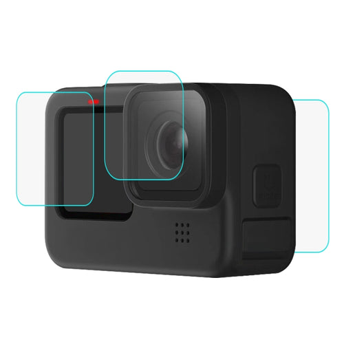 PULUZ for GoPro Hero12 Black /11 Black /10 Black /9 Black Lens + LCD Display 9H 2.5D Tempered Glass Film - HoMEdemic™ 