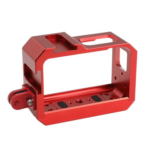 PULUZ Aluminum alloy Frame Mount Protective Case Cage with Cold Shoe Base Slot & Tripod Base Adapter for Insta360 One R(Red) - HoMEdemic™ 