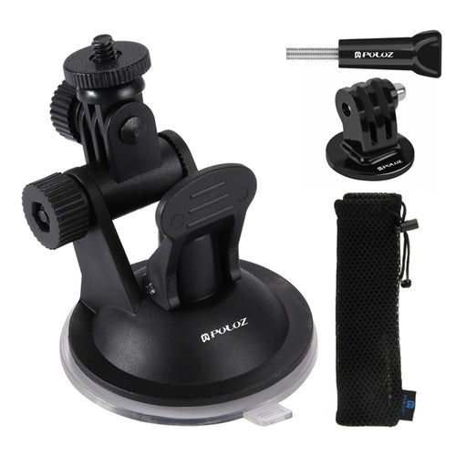 PULUZ Car Suction Cup Mount with Screw & Tripod Mount Adapter & Storage Bag for GoPro, Insta360, DJI and Other Action Cameras - HoMEdemic™ 