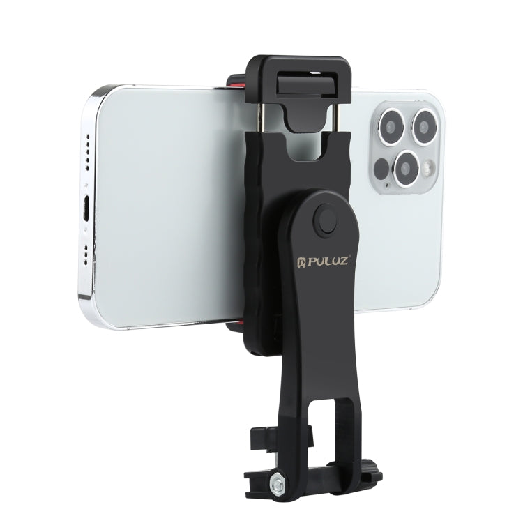 PULUZ 360 Degree Rotating Horizontal Vertical Shooting Phone ABS Clamp Holder Bracket For iPhone, Galaxy, Huawei, Xiaomi, Sony, HTC, Google and other Smartphones (Black) - HoMEdemic™ 