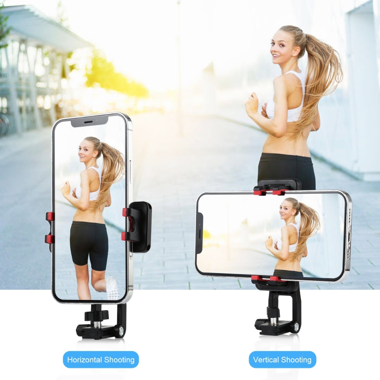 PULUZ 360 Degree Rotating Horizontal Vertical Shooting Phone ABS Clamp Holder Bracket For iPhone, Galaxy, Huawei, Xiaomi, Sony, HTC, Google and other Smartphones (Black) - HoMEdemic™ 