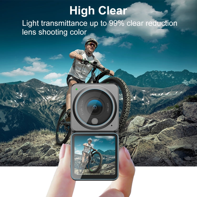 PULUZ 3 in 1 Lens + Front and Back LCD Display 9H 2.5D Tempered Glass Film for DJI Action 2 - HoMEdemic™ 